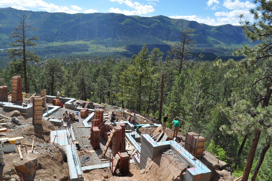 High end residential construction work in the mountains.
